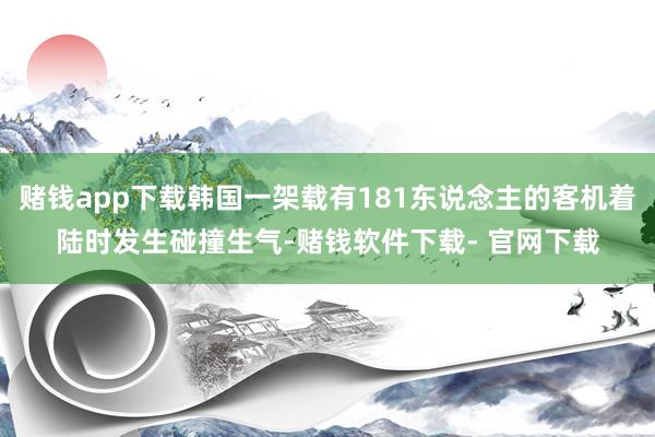 赌钱app下载韩国一架载有181东说念主的客机着陆时发生碰撞生气-赌钱软件下载- 官网下载