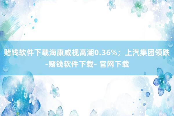 赌钱软件下载海康威视高潮0.36%；上汽集团领跌-赌钱软件下载- 官网下载