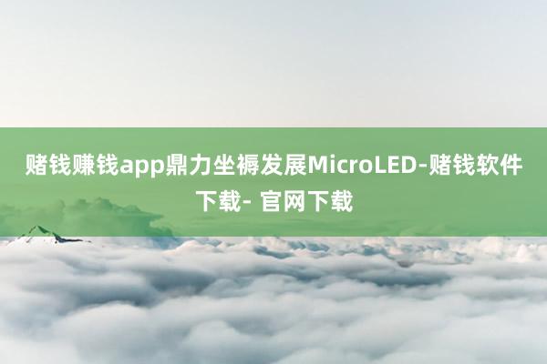 赌钱赚钱app鼎力坐褥发展MicroLED-赌钱软件下载- 官网下载