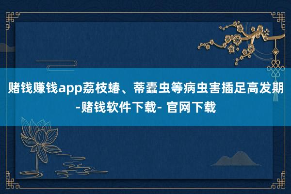 赌钱赚钱app荔枝蝽、蒂蠹虫等病虫害插足高发期-赌钱软件下载- 官网下载
