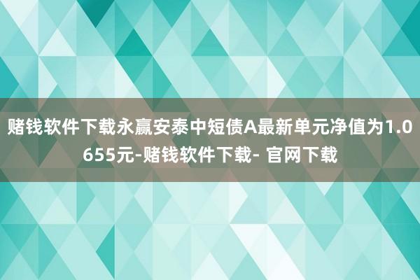赌钱软件下载永赢安泰中短债A最新单元净值为1.0655元-赌钱软件下载- 官网下载